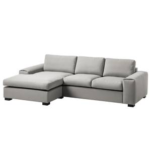 Ecksofa Glasco Webstoff Webstoff Osta: Graubraun - Longchair davorstehend links