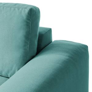 Ecksofa Glasco Webstoff Webstoff Osta: Petrol - Longchair davorstehend rechts