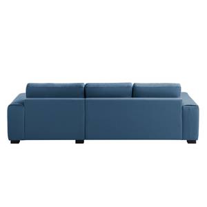 Ecksofa Glasco Webstoff Webstoff Osta: Dunkelblau - Longchair davorstehend rechts