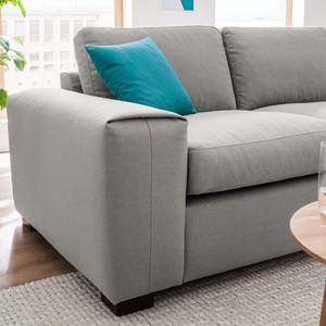 Ecksofa Glasco Webstoff Webstoff Osta: Graubraun - Longchair davorstehend rechts