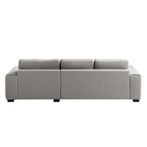 Ecksofa Glasco Webstoff Webstoff Osta: Graubraun - Longchair davorstehend rechts