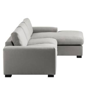 Ecksofa Glasco Webstoff Webstoff Osta: Graubraun - Longchair davorstehend rechts