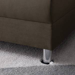 Ecksofa Glenrock (mit Schlaffunktion) beidseitig montierbar - Microfaser - Espresso / Warmes Beige