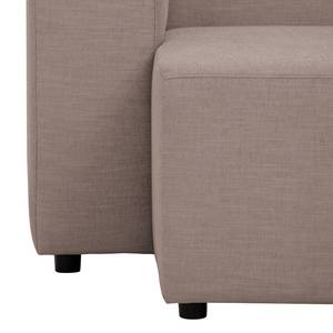 Ecksofa Graham Webstoff Stoff Mera: Beige-Grau - Longchair davorstehend links