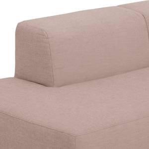 Ecksofa Graham Webstoff Stoff Dona: Beige-Rosa - Longchair davorstehend rechts