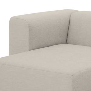 Ecksofa Graham Webstoff Stoff Mera: Hellbeige - Longchair davorstehend links