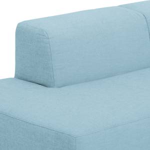 Ecksofa Graham Webstoff Stoff Mera: Hellblau - Longchair davorstehend rechts