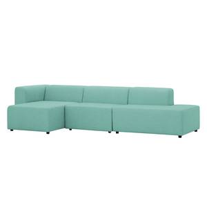 Ecksofa Graham Webstoff Stoff Dona: Mintgrün - Longchair davorstehend links