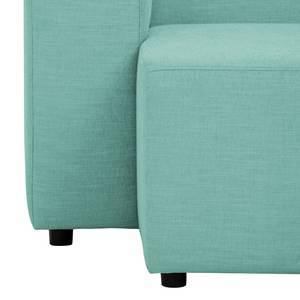 Ecksofa Graham Webstoff Stoff Dona: Mintgrün - Longchair davorstehend links