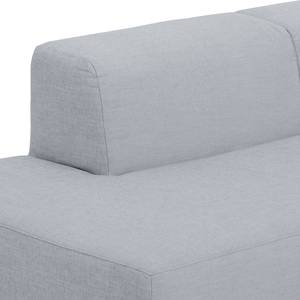 Ecksofa Graham Webstoff Stoff Dona: Silber - Longchair davorstehend rechts