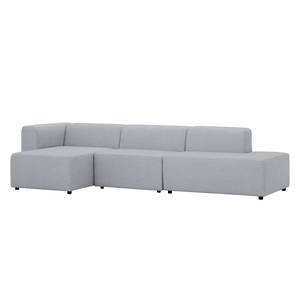 Ecksofa Graham Webstoff Stoff Dona: Silber - Longchair davorstehend links