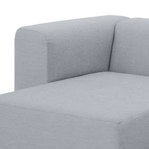 Ecksofa Graham Webstoff Stoff Dona: Silber - Longchair davorstehend links