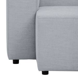 Ecksofa Graham Webstoff Stoff Dona: Silber - Longchair davorstehend links