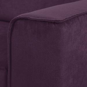 Ecksofa Grapefield Webstoff Aubergine - Longchair davorstehend links