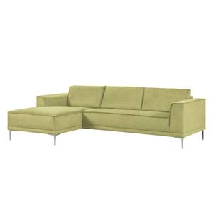 Ecksofa Grapefield Webstoff Avocado - Longchair davorstehend links