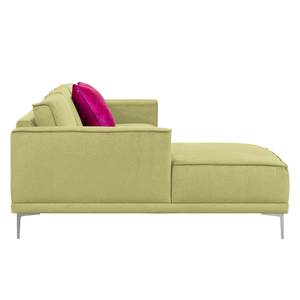 Ecksofa Grapefield Webstoff Avocado - Longchair davorstehend links