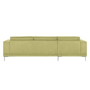 Ecksofa Grapefield Webstoff Avocado - Longchair davorstehend links