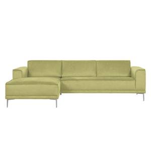 Ecksofa Grapefield Webstoff Avocado - Longchair davorstehend links