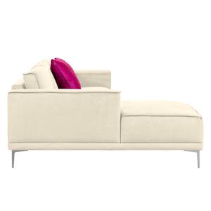 Ecksofa Grapefield Webstoff Ivory - Longchair davorstehend links