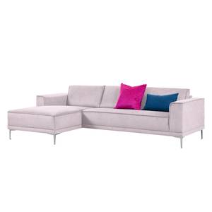 Ecksofa Grapefield Webstoff Flieder - Longchair davorstehend links