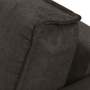 Ecksofa Grapefield Webstoff Kaffeebraun - Longchair davorstehend links