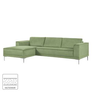 Ecksofa Grapefield Webstoff Khaki - Longchair davorstehend links