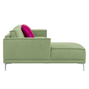 Ecksofa Grapefield Webstoff Khaki - Longchair davorstehend links