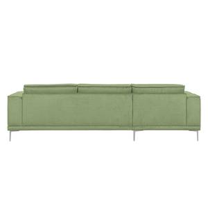 Ecksofa Grapefield Webstoff Khaki - Longchair davorstehend links