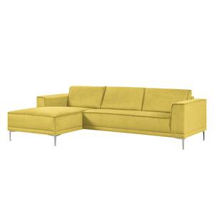 Ecksofa Grapefield Webstoff Lemon - Longchair davorstehend links