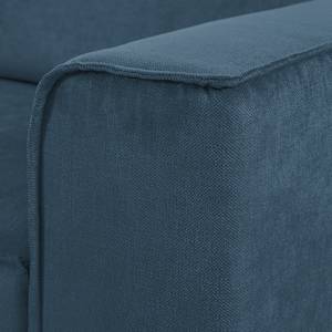 Ecksofa Grapefield Webstoff Meerblau - Longchair davorstehend links