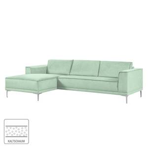 Ecksofa Grapefield Webstoff Mint - Longchair davorstehend links