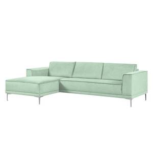 Ecksofa Grapefield Webstoff Mint - Longchair davorstehend links