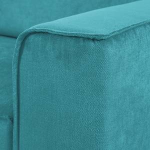 Ecksofa Grapefield Webstoff Mittelblau - Longchair davorstehend links