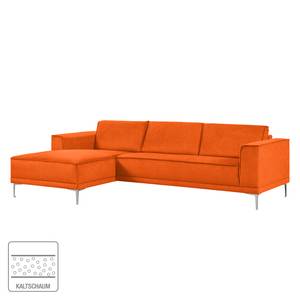 Ecksofa Grapefield Webstoff Orange - Longchair davorstehend links