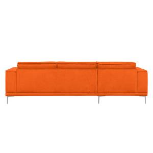 Ecksofa Grapefield Webstoff Orange - Longchair davorstehend links