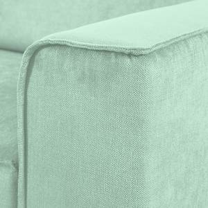 Ecksofa Grapefield Webstoff Pastellgrün - Longchair davorstehend links