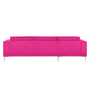 Ecksofa Grapefield Webstoff Pink - Longchair davorstehend links