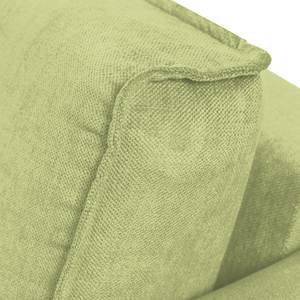 Ecksofa Grapefield Webstoff Pistaziengrün - Longchair davorstehend links