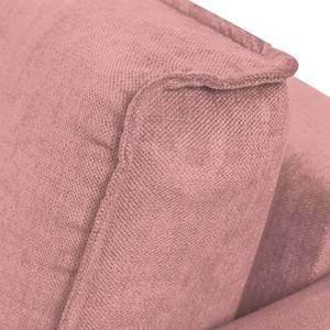Hoekbank Grapefield geweven stof - Oud roze - Longchair vooraanzicht links