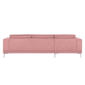 Ecksofa Grapefield Webstoff Rosé - Longchair davorstehend links