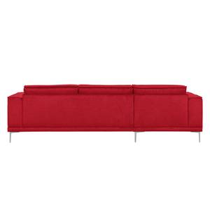 Ecksofa Grapefield Webstoff Rot - Longchair davorstehend links