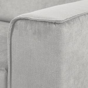 Ecksofa Grapefield Webstoff Silber - Longchair davorstehend links