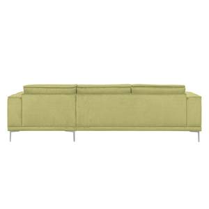 Ecksofa Grapefield Webstoff Avocado - Longchair davorstehend rechts