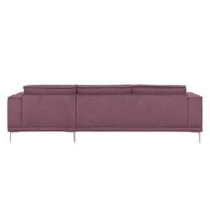 Ecksofa Grapefield Webstoff Beere - Longchair davorstehend rechts