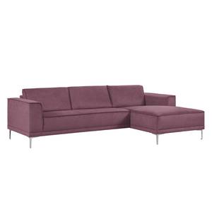 Ecksofa Grapefield Webstoff Beere - Longchair davorstehend rechts