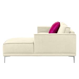 Ecksofa Grapefield Webstoff Beige - Longchair davorstehend rechts