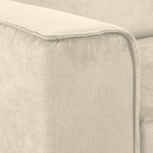 Ecksofa Grapefield Webstoff Creme - Longchair davorstehend rechts