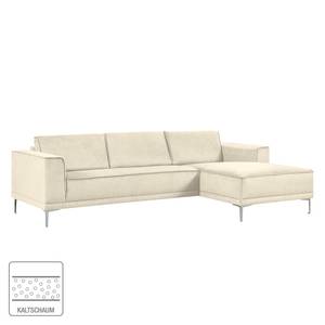 Ecksofa Grapefield Webstoff Ivory - Longchair davorstehend rechts