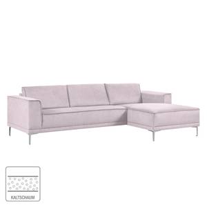 Ecksofa Grapefield Webstoff Flieder - Longchair davorstehend rechts