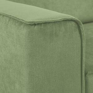 Ecksofa Grapefield Webstoff Khaki - Longchair davorstehend rechts